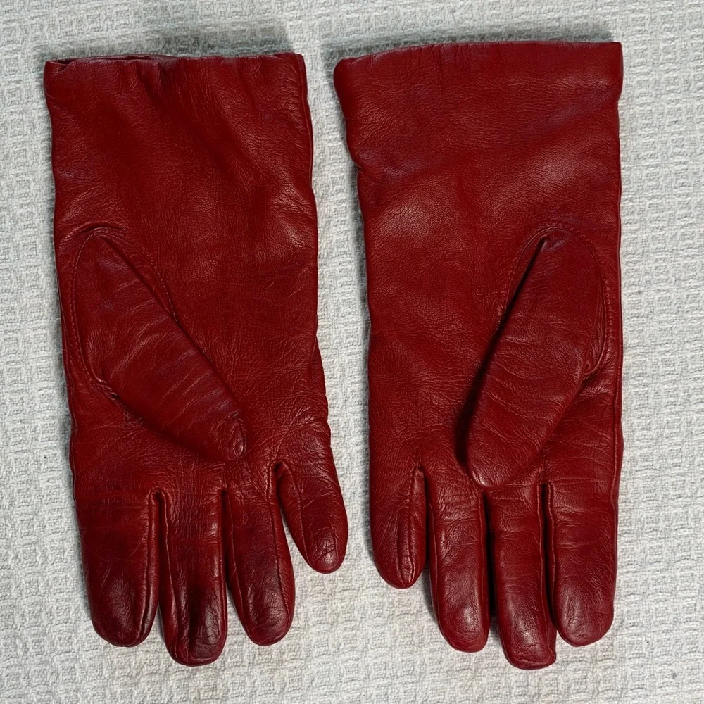 Brooks brothers leather driving gloves two pairs red and black
